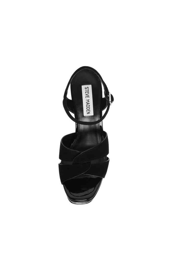 Lavisher Black Heel Sandals