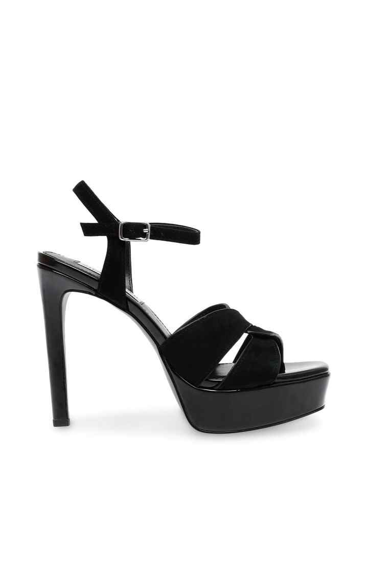 Lavisher Black Heel Sandals