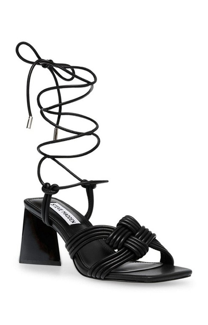 Miraya Black Heel Sandals