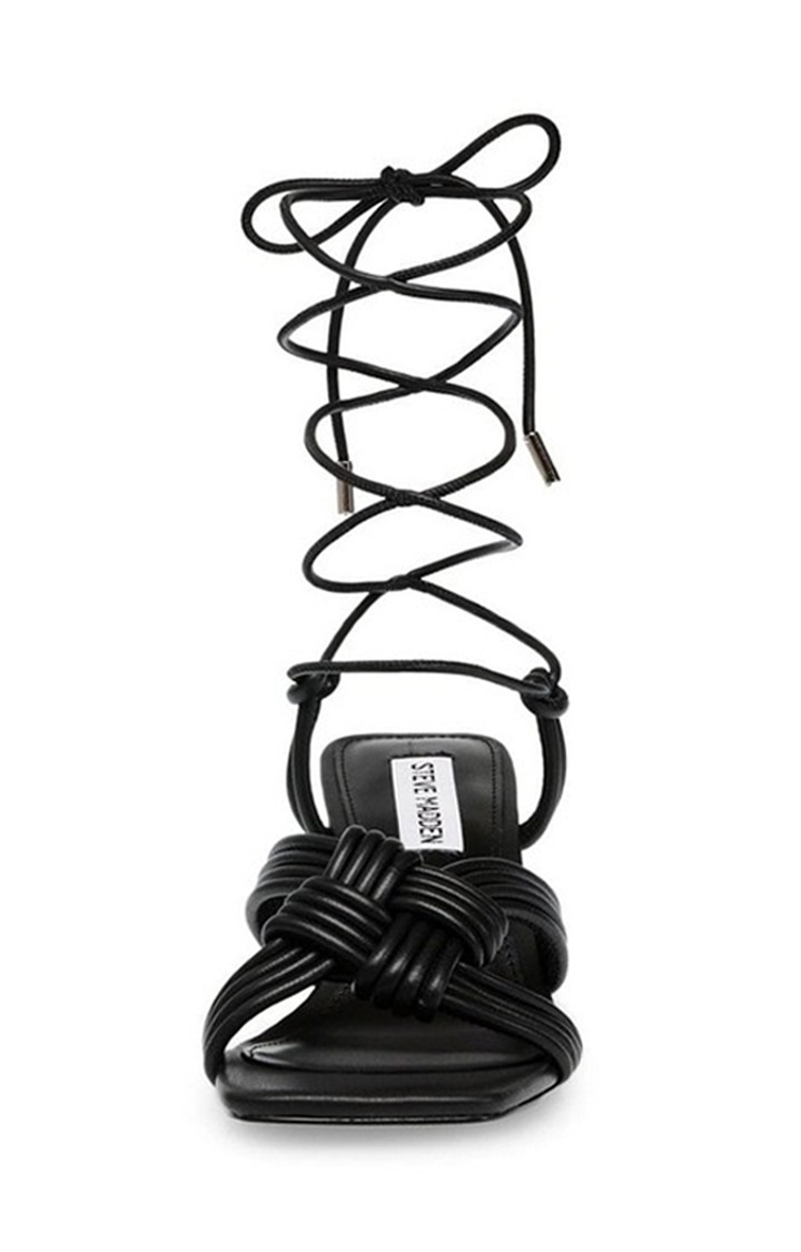 Miraya Black Heel Sandals