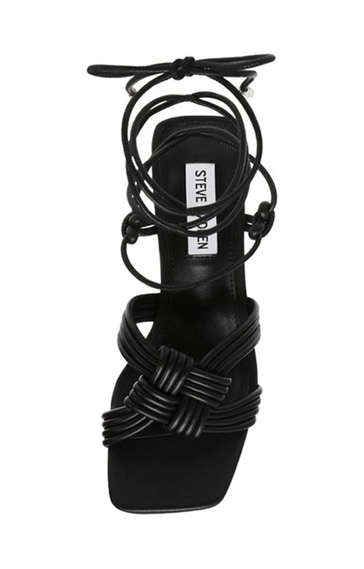 Miraya Black Heel Sandals