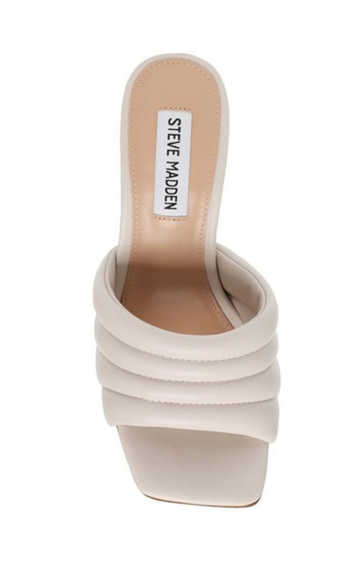 Tempt White Heel Sandals