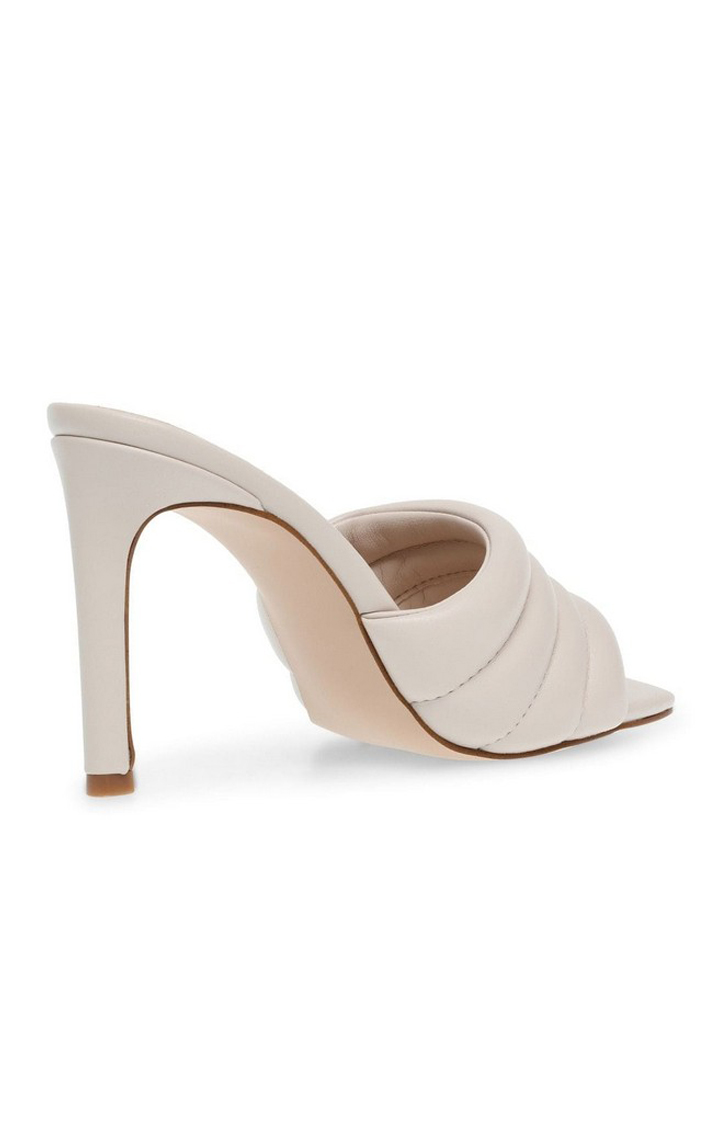 Tempt White Heel Sandals