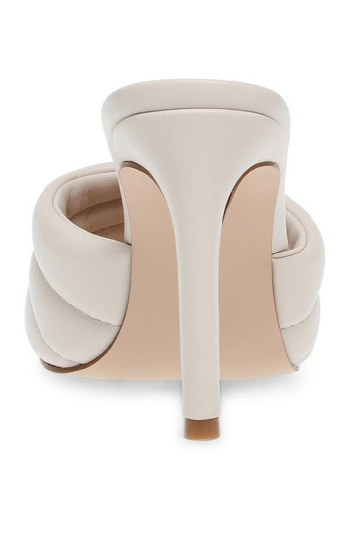 Tempt White Heel Sandals