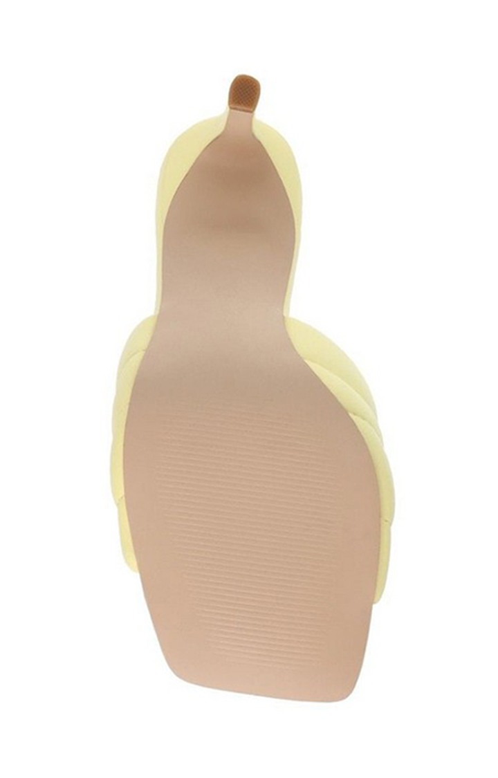 Tempt Yellow Heel Sandals