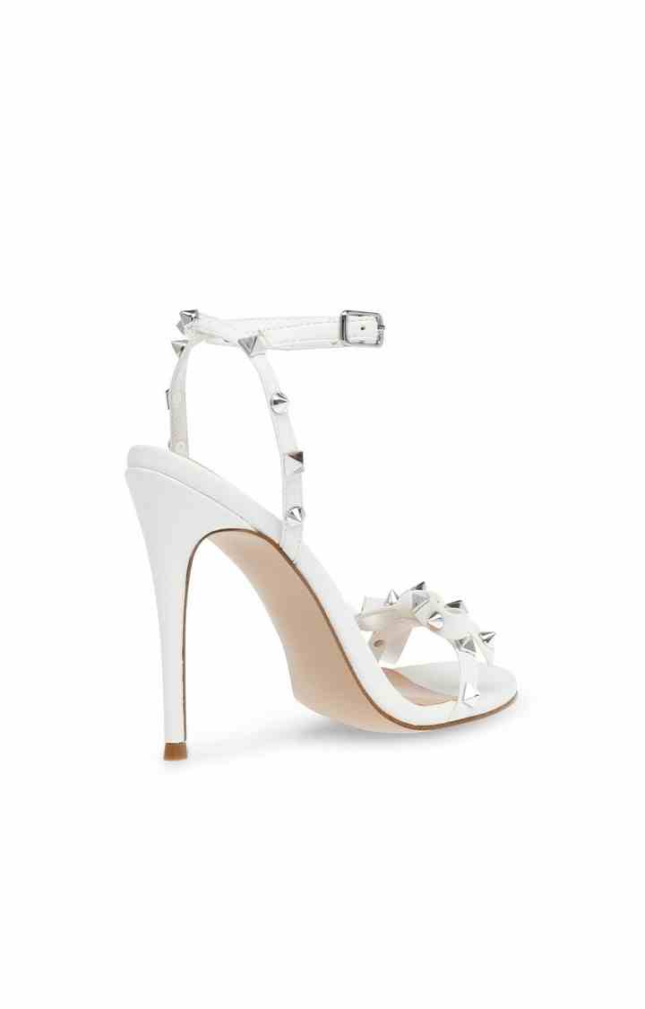 Bradshaw-A White Heel Sandals