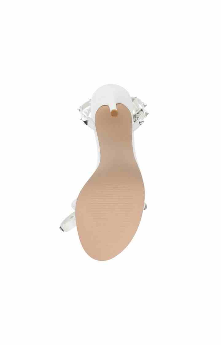 Bradshaw-A White Heel Sandals