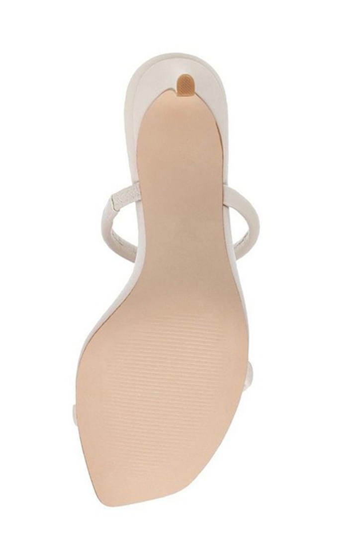 Zealed White Heel Sandals