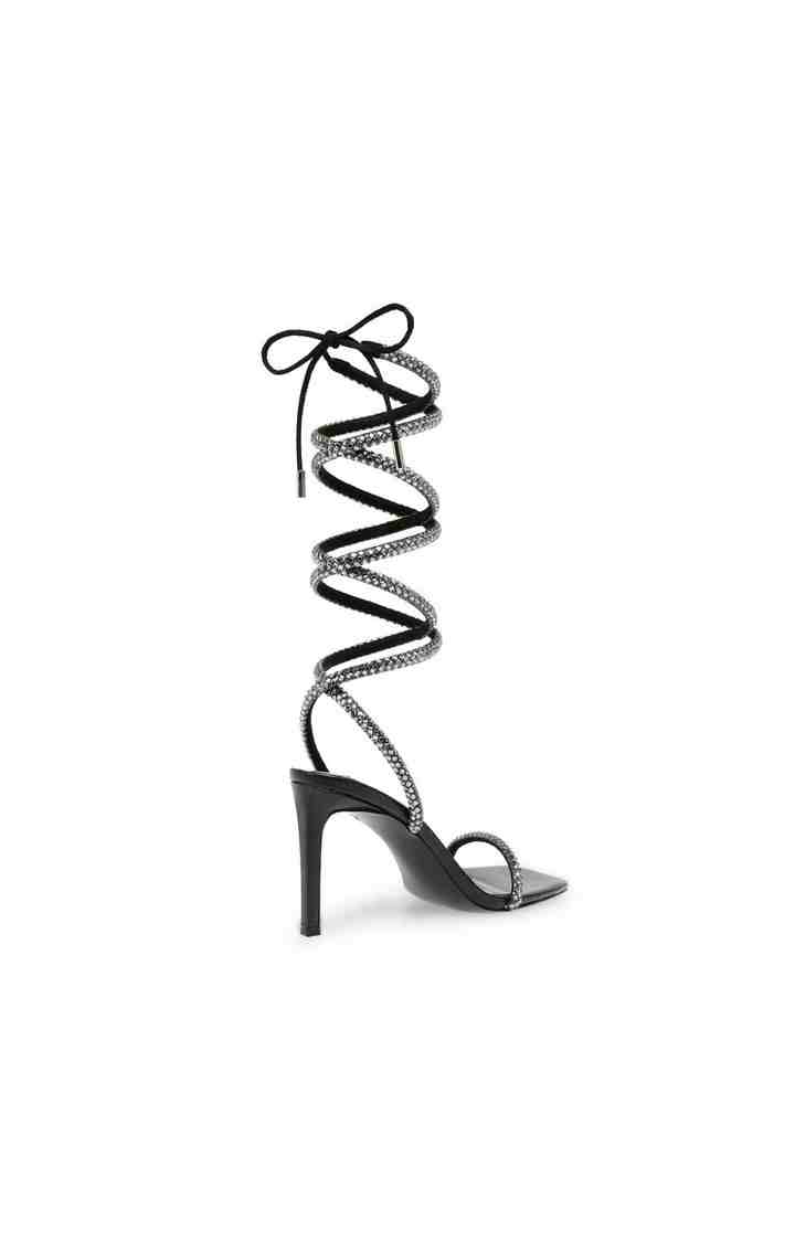 Enchanter Black Heel Sandals