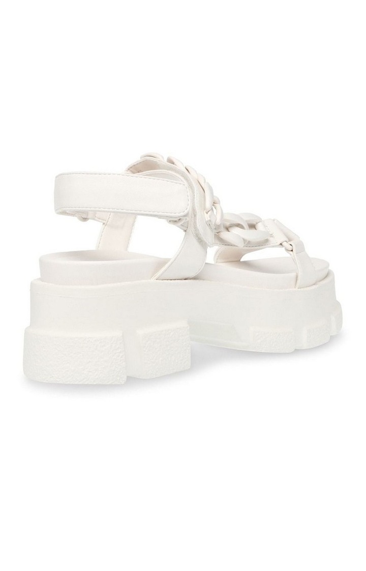 Provoke White Heel Sandals