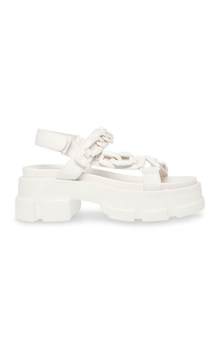 Provoke White Heel Sandals