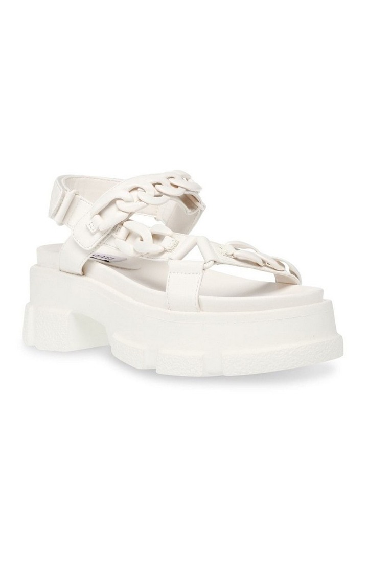 Provoke White Heel Sandals