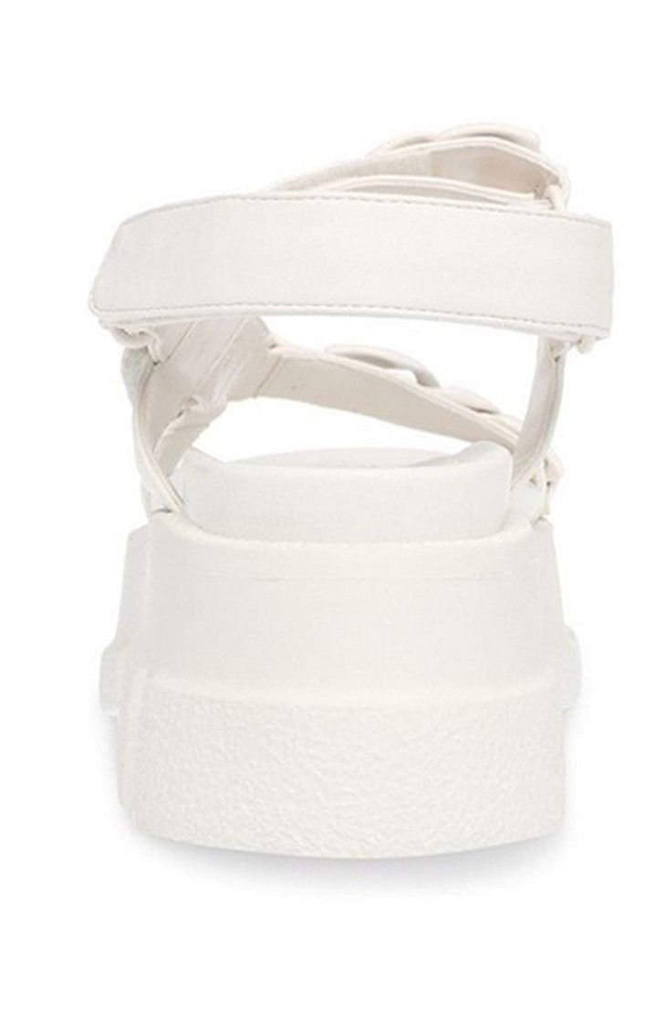 Provoke White Heel Sandals