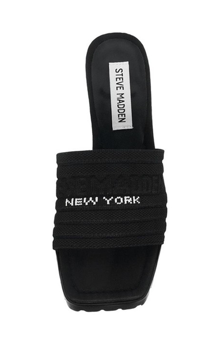 Morphed Black Heel Sandals