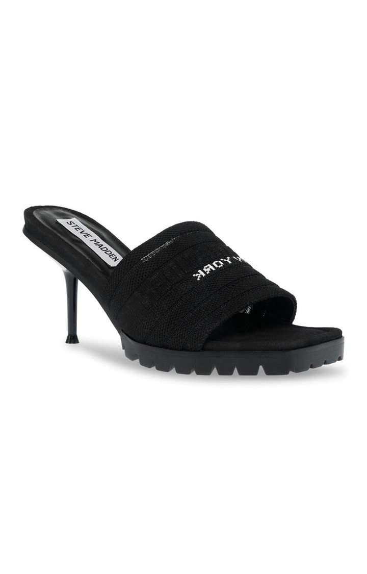 Morphed Black Heel Sandals