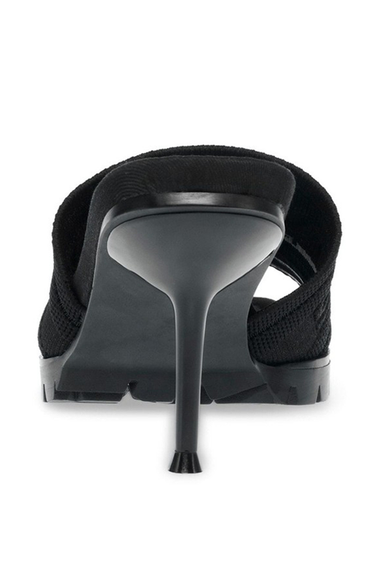 Morphed Black Heel Sandals