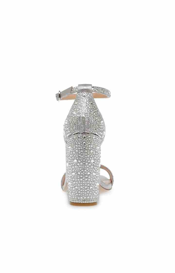 Carrson-G Silver Heel Sandals