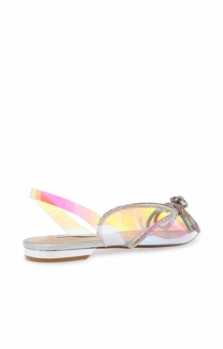 Justi Silver Closed Flats & Ballerinas