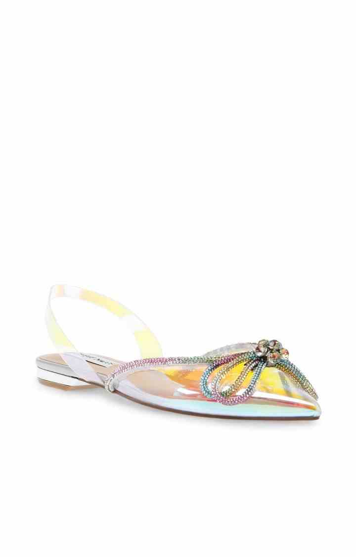 Justi Silver Closed Flats & Ballerinas