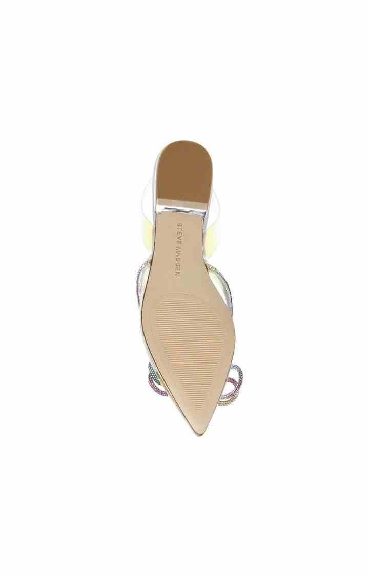 Justi Silver Closed Flats & Ballerinas