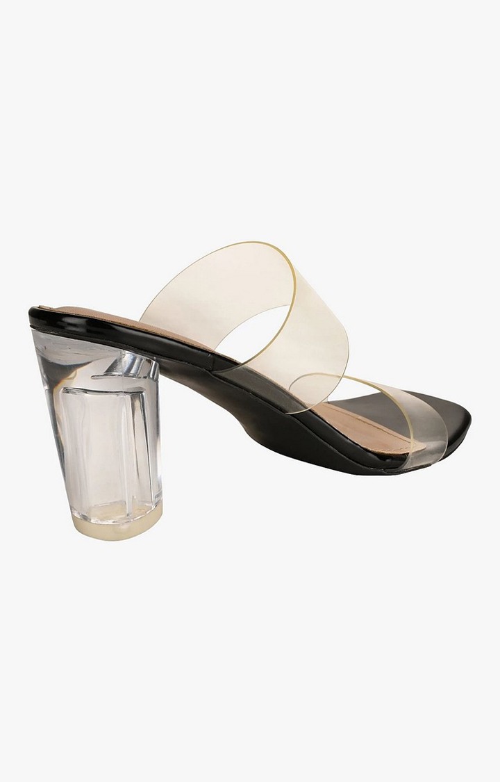 Sm-1401 Black Heel Sandals