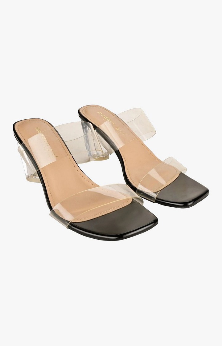 Sm-1401 Black Heel Sandals