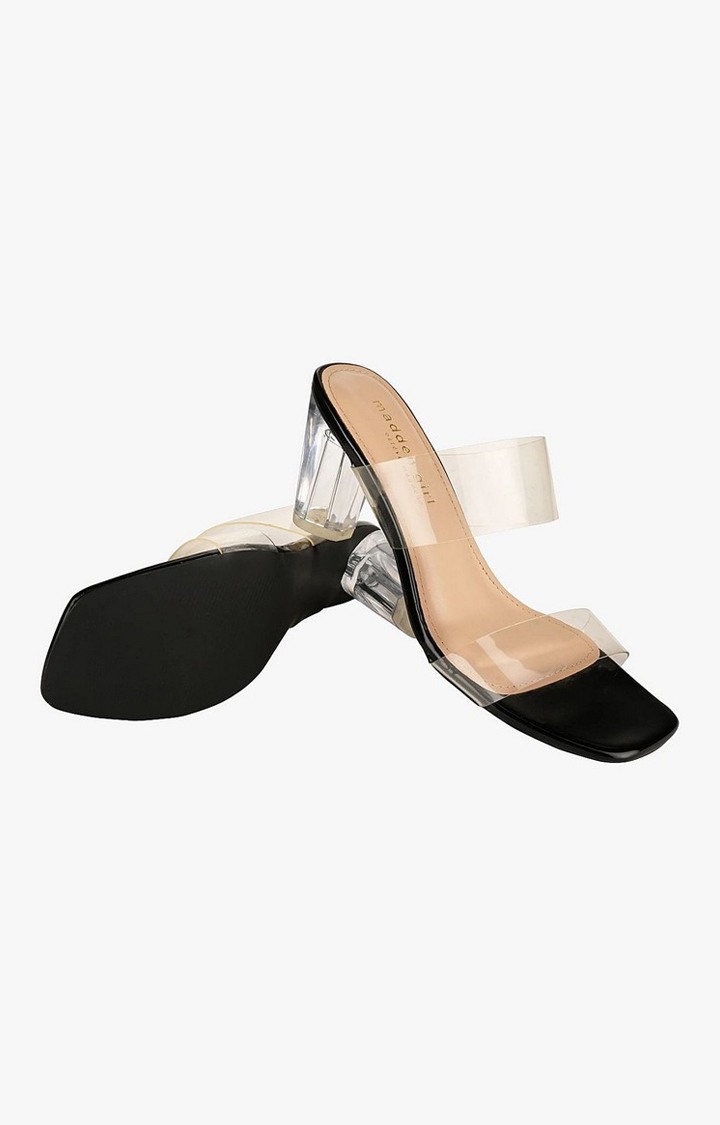 Sm-1401 Black Heel Sandals