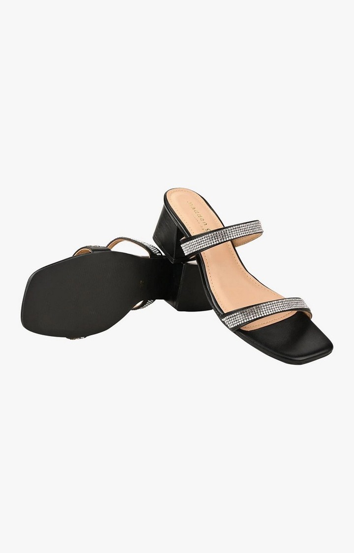 Sm-1403 Black Heel Sandals