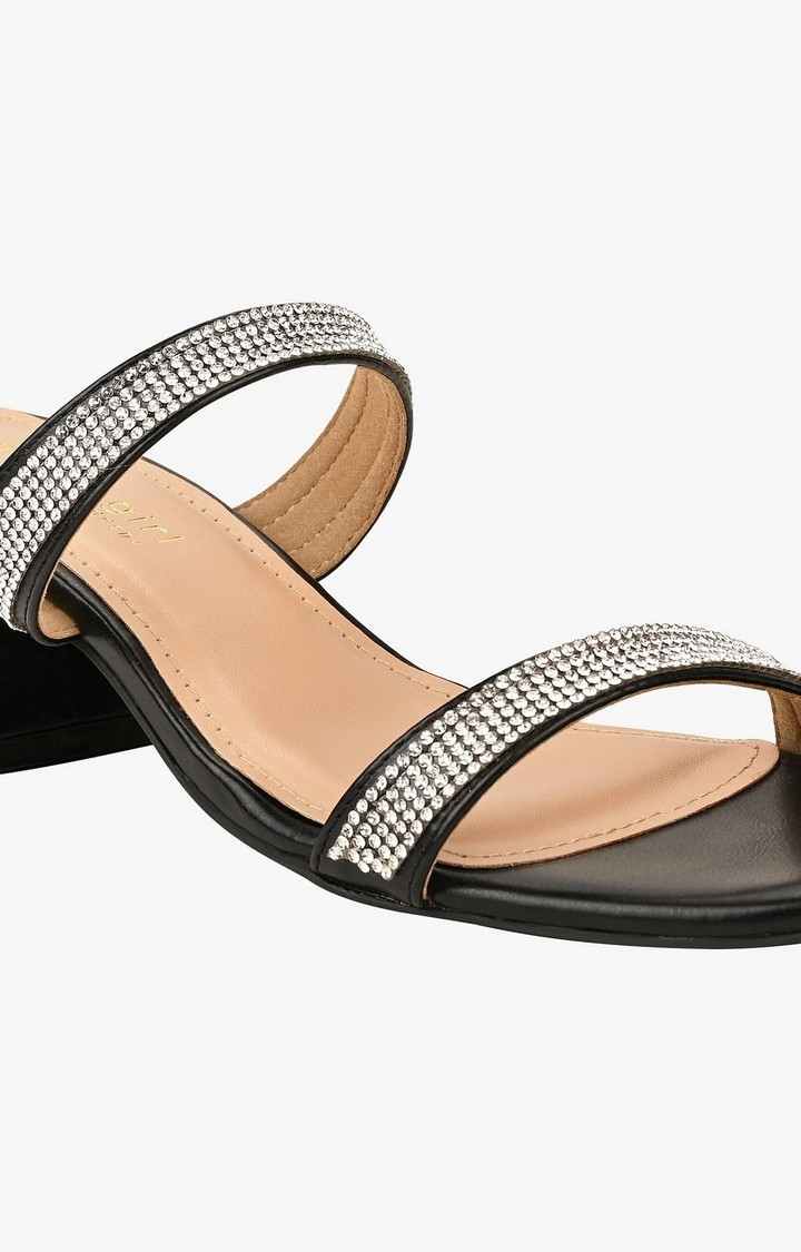 Sm-1403 Black Heel Sandals