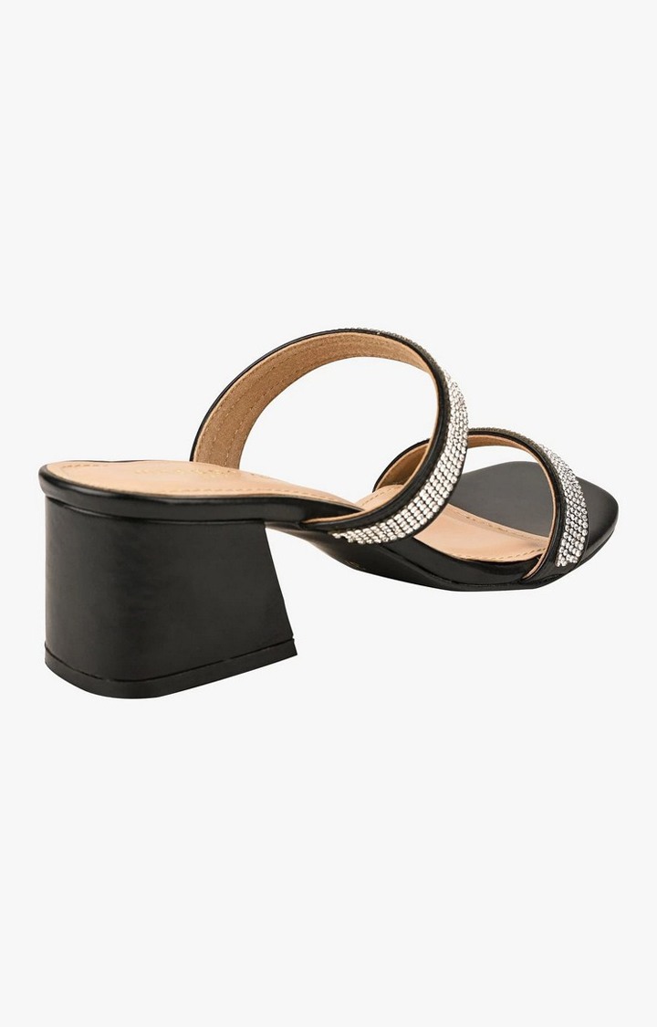 Sm-1403 Black Heel Sandals