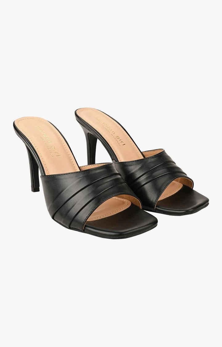 Sm-1404 Black Heel Sandals