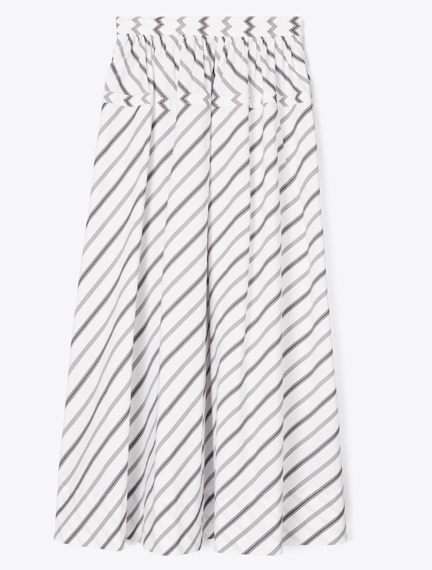 Variegated Stripe Poplin Skirt