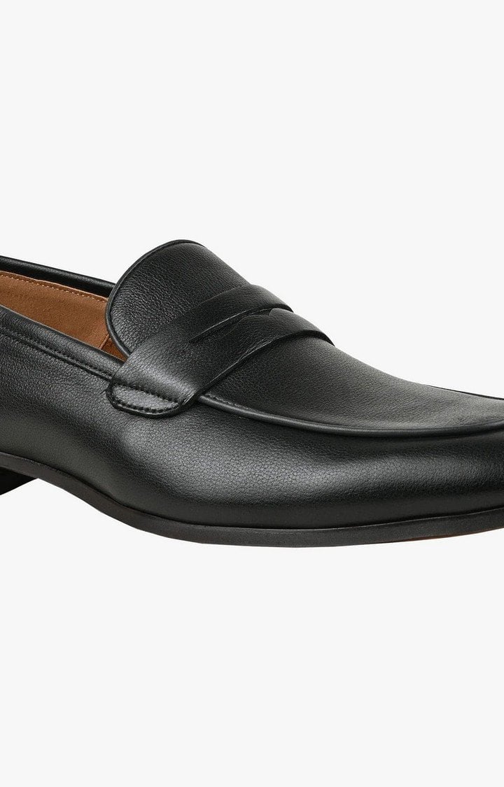 Zolder Black Tie-Ups & Dress Loafers