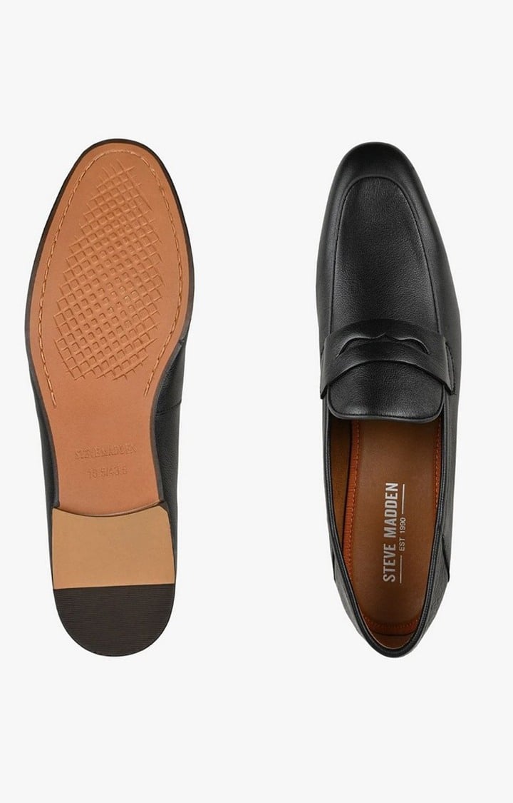Zolder Black Tie-Ups & Dress Loafers