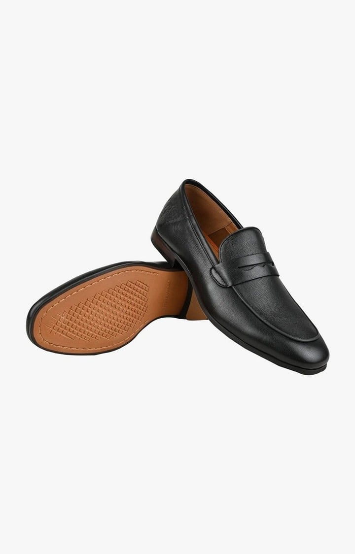 Zolder Black Tie-Ups & Dress Loafers