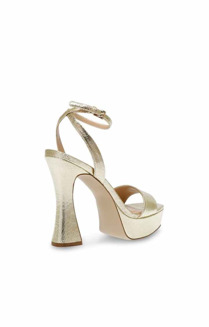 Lashed Gold Heel Sandals