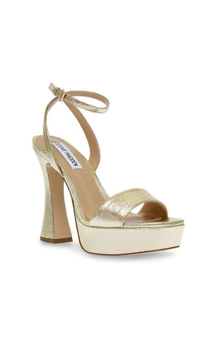 Lashed Gold Heel Sandals