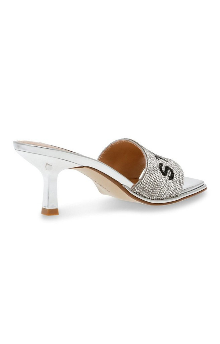Showy Silver Heel Sandals