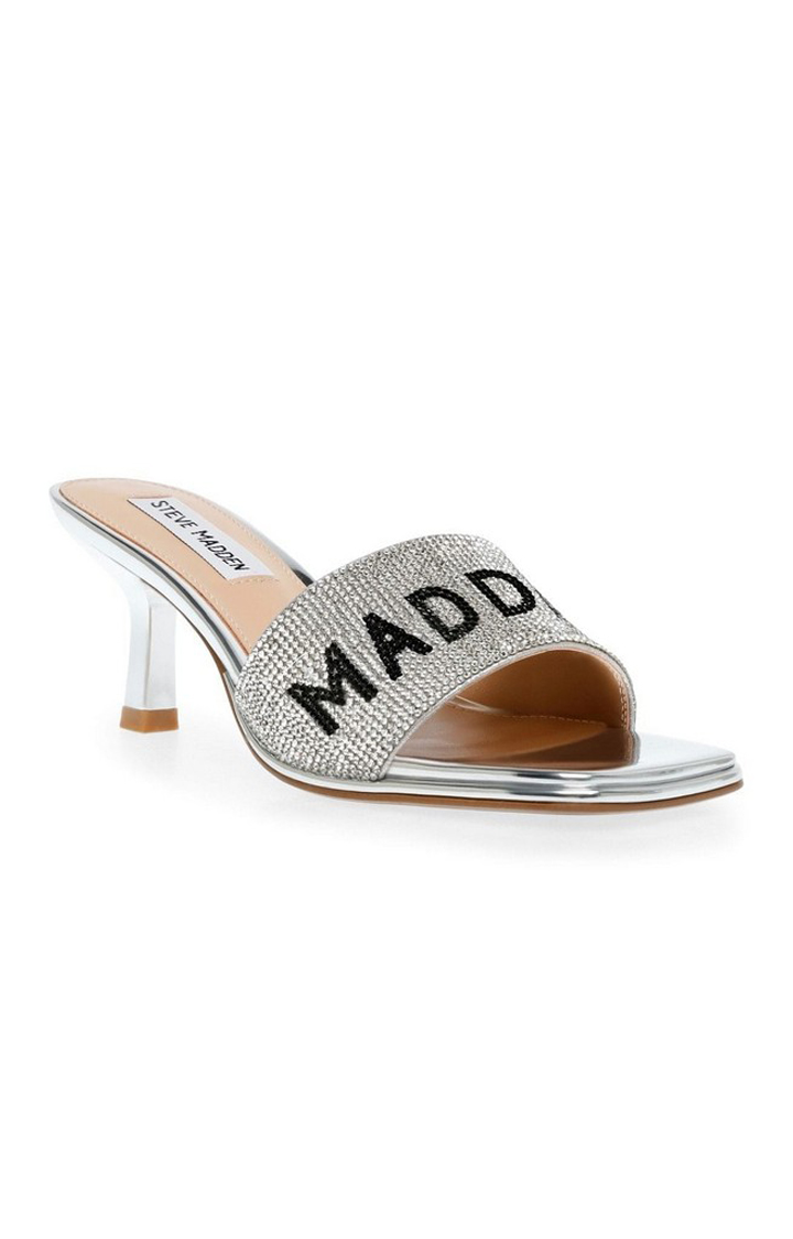 Showy Silver Heel Sandals
