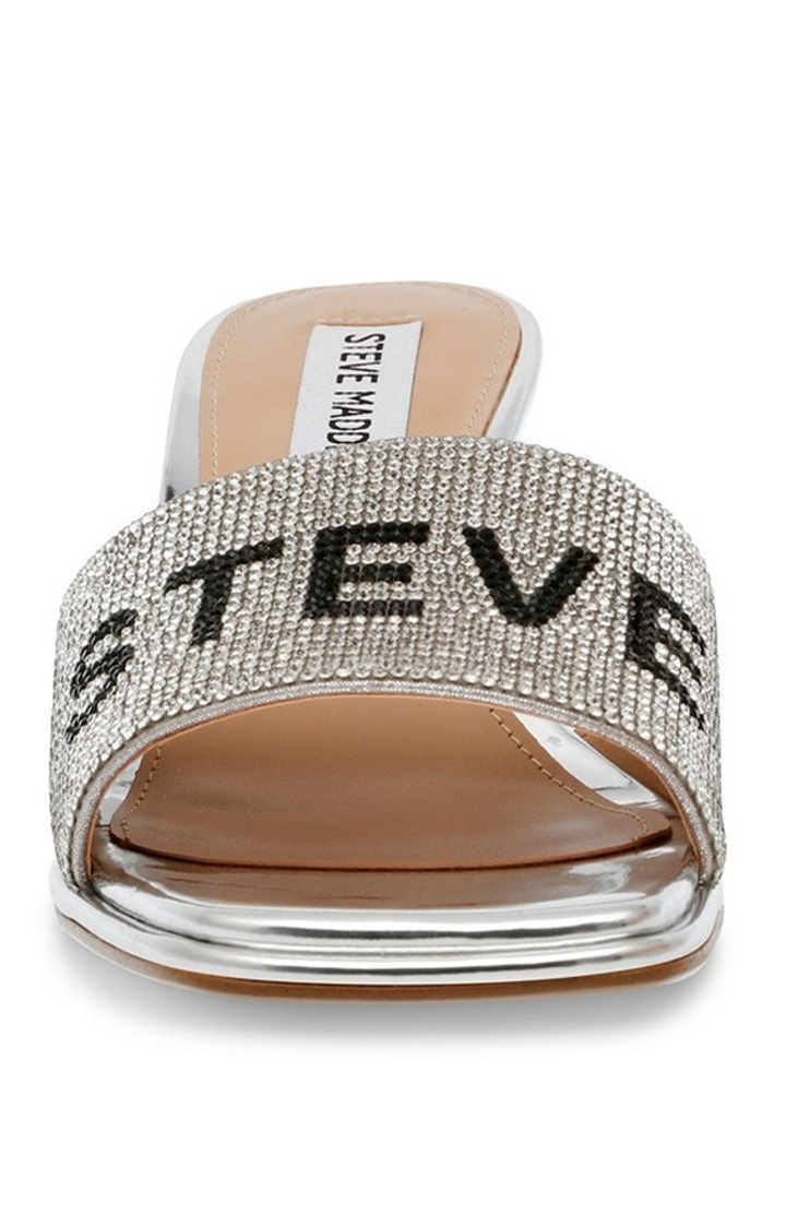 Showy Silver Heel Sandals