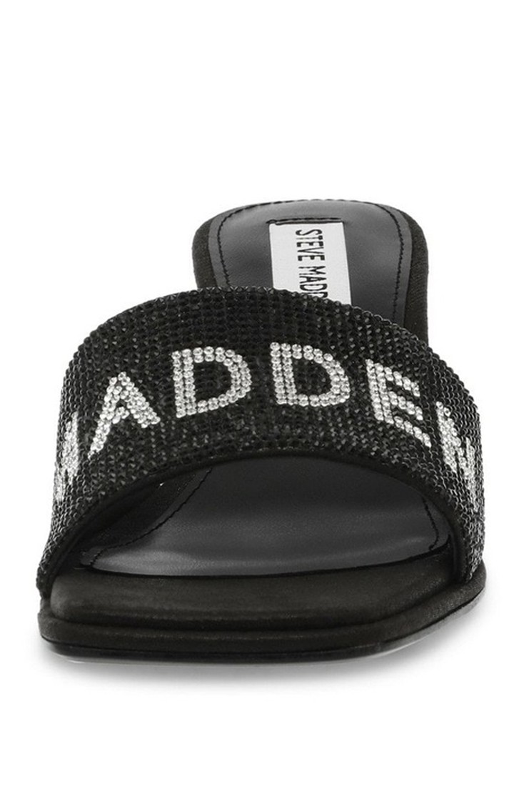 Showy Black Heel Sandals
