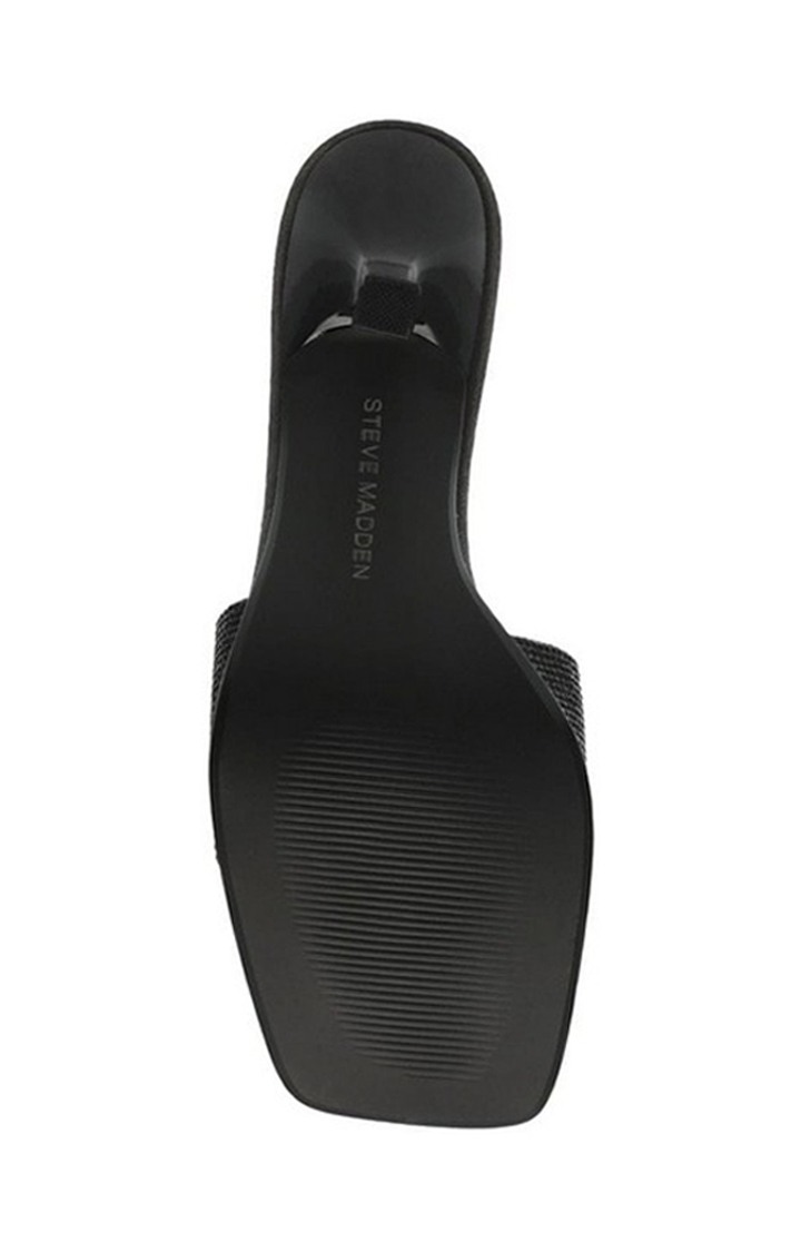 Showy Black Heel Sandals