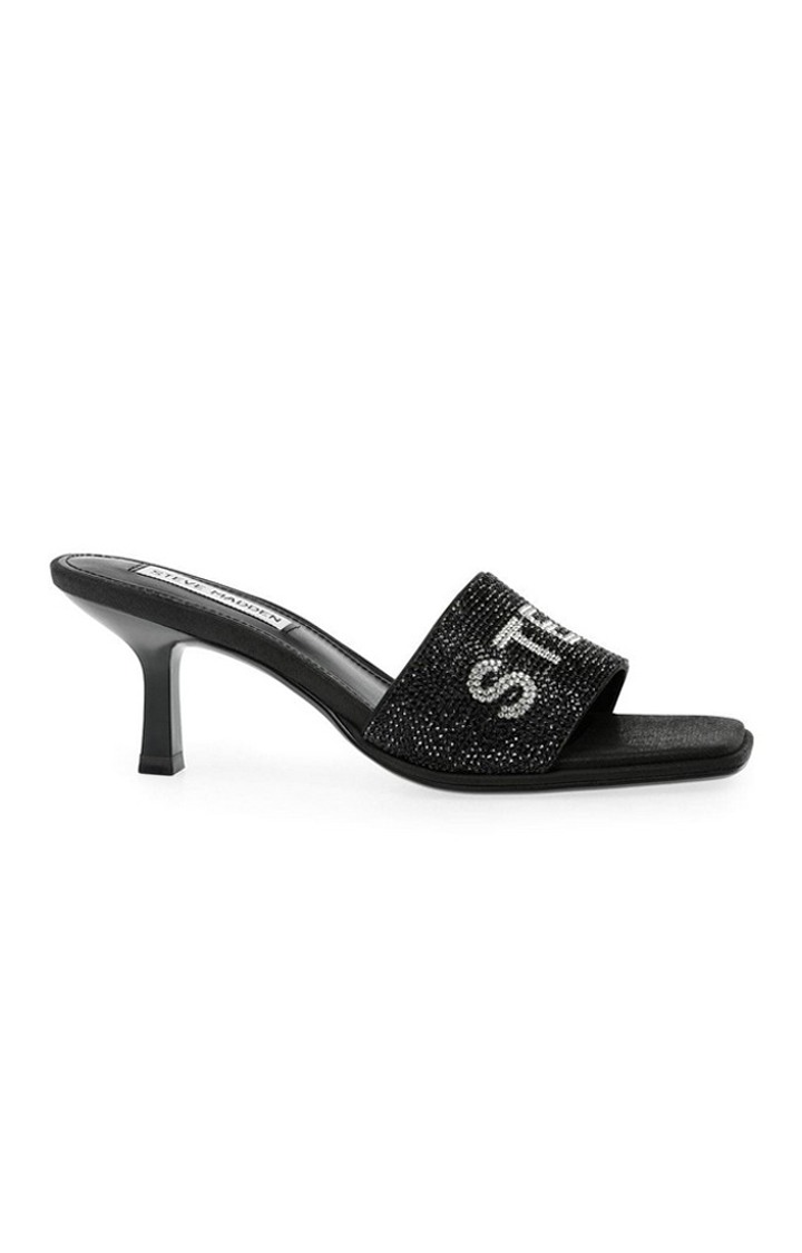 Showy Black Heel Sandals
