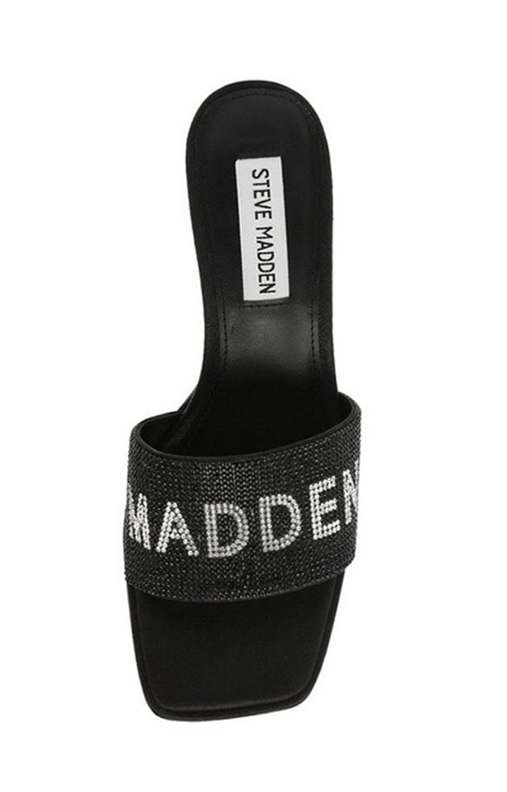 Showy Black Heel Sandals