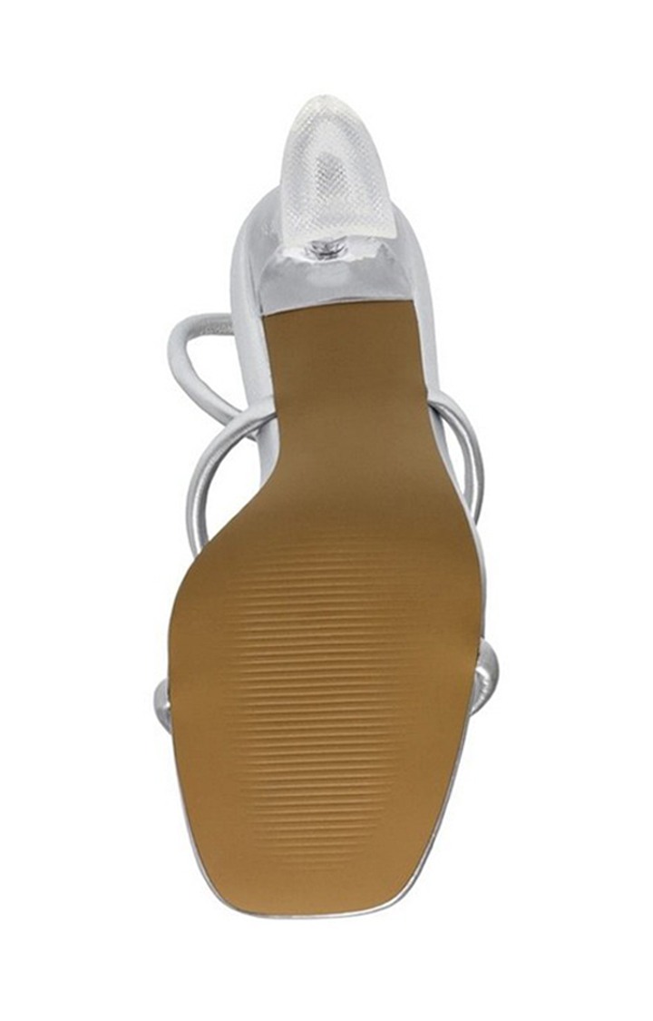 Stassi Silver Heel Sandals