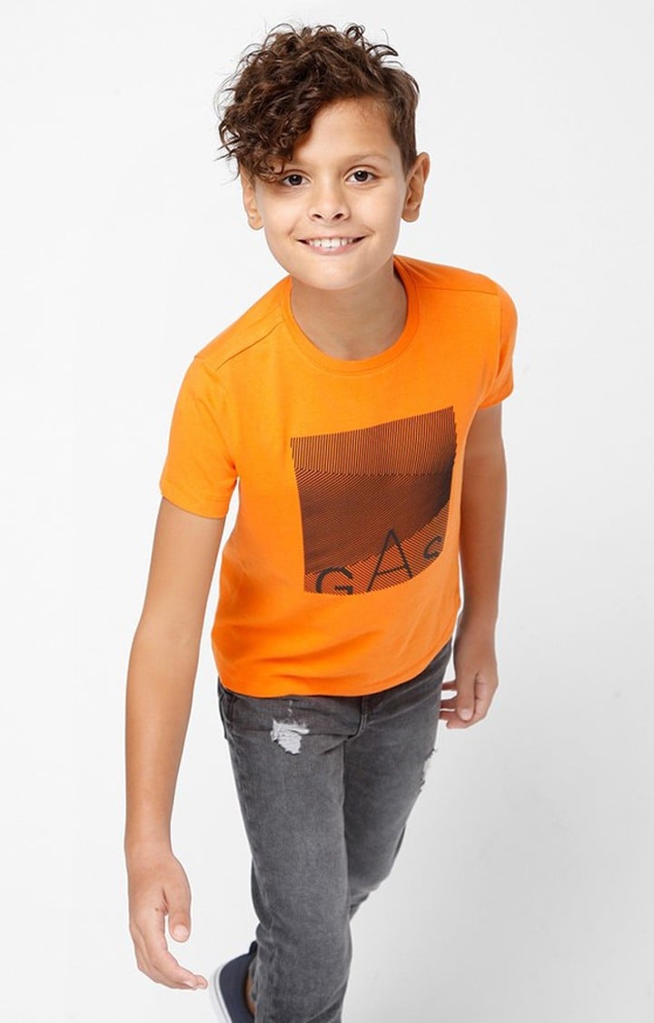 GAS | Scuba Line Graphic Printed Round-Neck T-Shirt