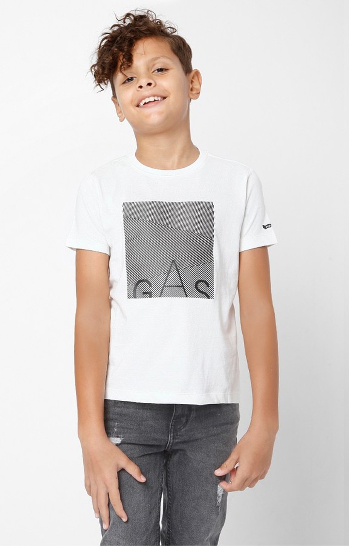 GAS | Scuba Line Graphic Printed Round-Neck T-Shirt