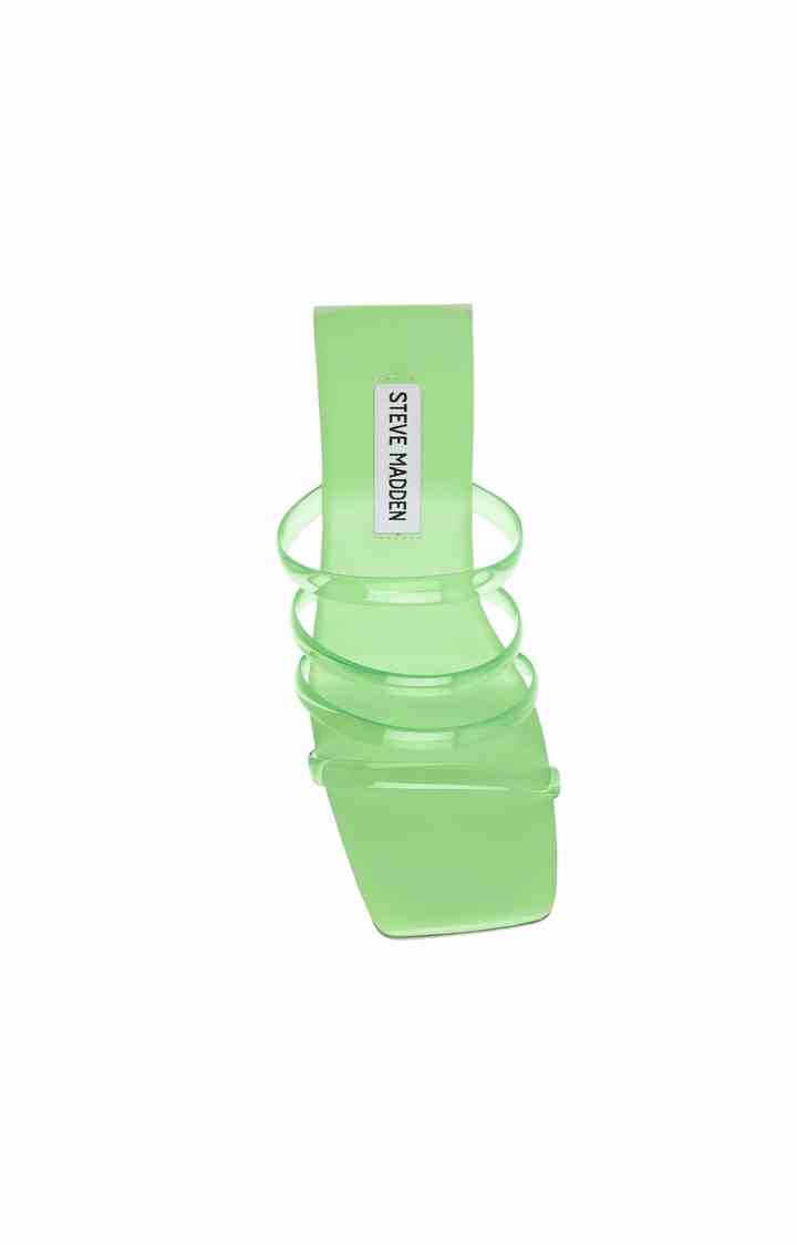 Lucite Green Heel Sandals