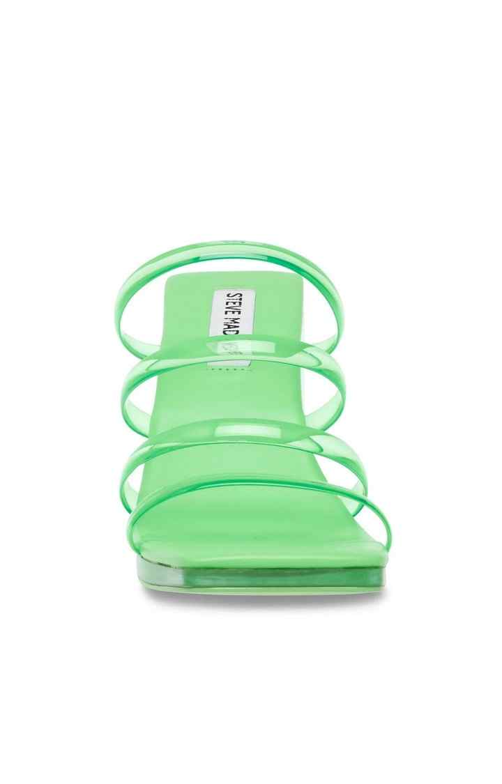 Lucite Green Heel Sandals