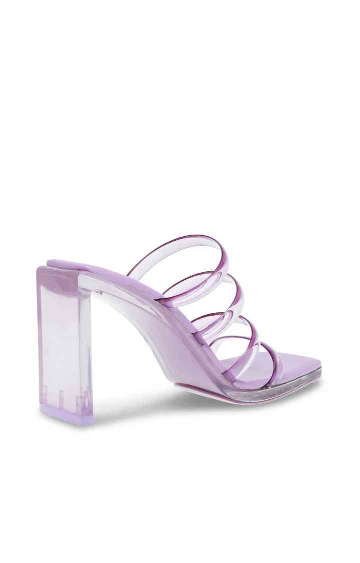 Lucite Blue Heel Sandals